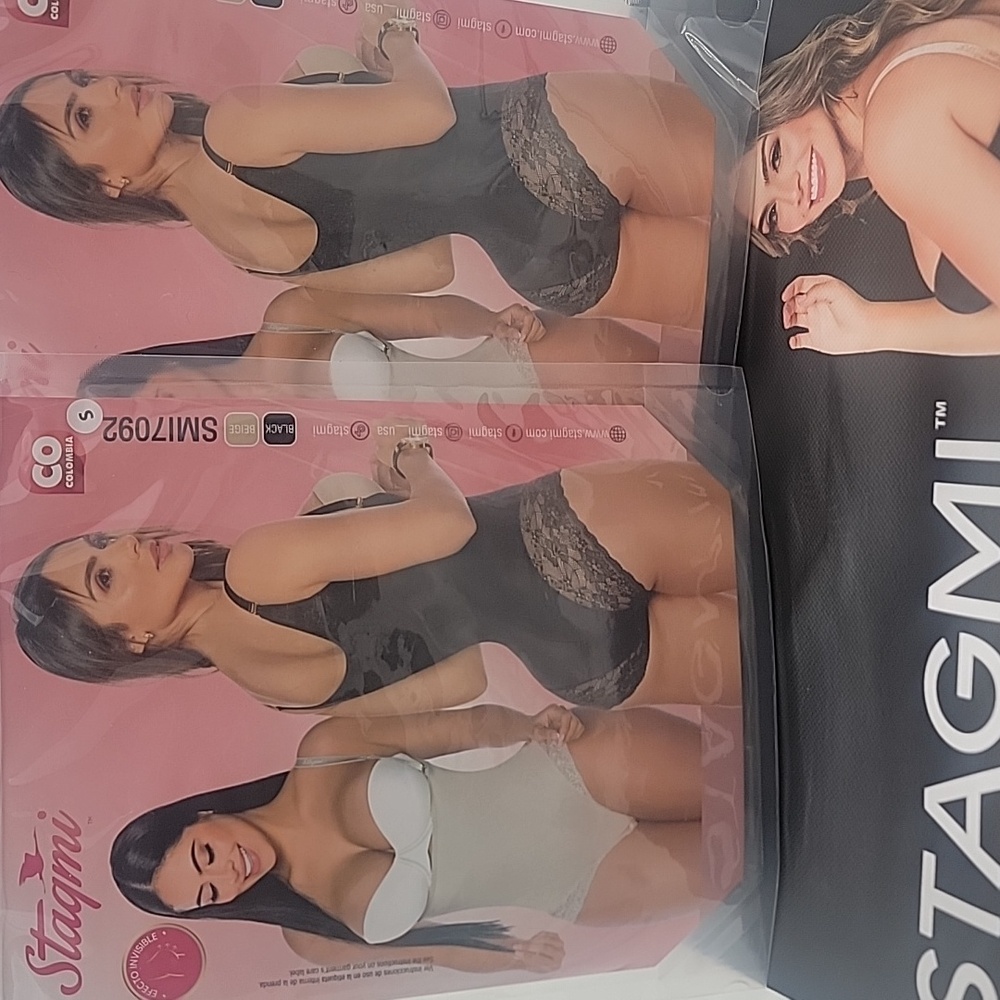 Stagmi Colombian Faja Lace Bodysuit Waist Butt Shaper Shapewear 2-Pack New Tags! - Picture 9 of 16